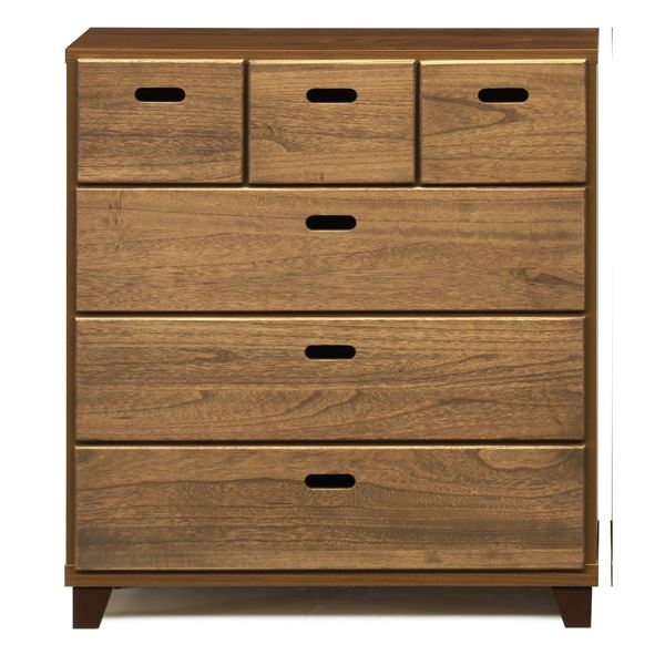 チェスト タンス 4段 幅74.5cm ブラウン 日本製 木製 オイル塗装仕上げ 脚付き ベッドルーム 寝室 リビ..