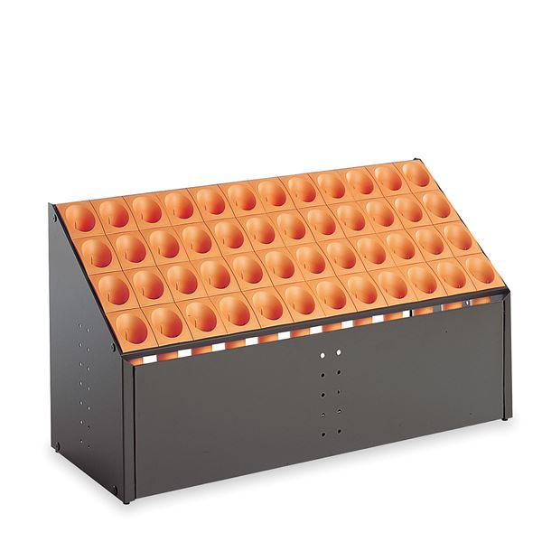 傘立て C48 48本立 幅972mm オレンジ スチール 樹脂製脚付 アンブレラスタンド テラモト オブリークア..