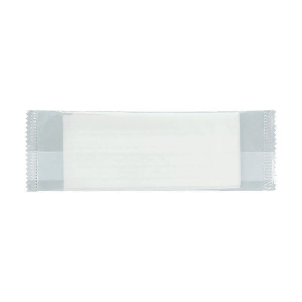 （まとめ）TANOSEE パルプ不織布おしぼり平型 1セット（100枚：50枚×2パック）【×20セット】[21]