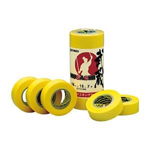 (まとめ) カモ井加工紙 和紙マスキングテープ 武蔵 15mm幅 MUSASHIJAN-15 1パック(8巻) 【×5セット】[21]