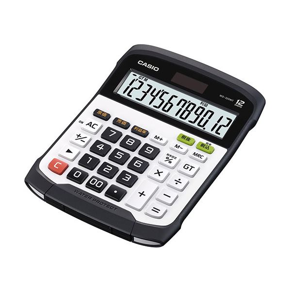 カシオ計算機 CASIO 防水・防塵電卓 デスクトタイプ12桁 WD-320MT-N[21]