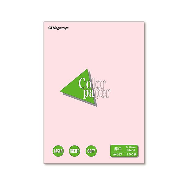 (まとめ) 長門屋商店 Color Paper A4 厚口 さくら ナ-3319 1冊（100枚） 【×10セット】[21]