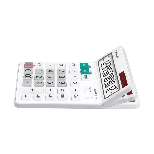 （まとめ）シャープ エルシーメイト電卓 12桁ナイスサイズ EL-N432-X 1台【×3セット】[21] 2