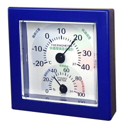 クレセル 快適環境温湿度計 壁掛け・卓上用スタンド付き ブルー TR-100BB [21]