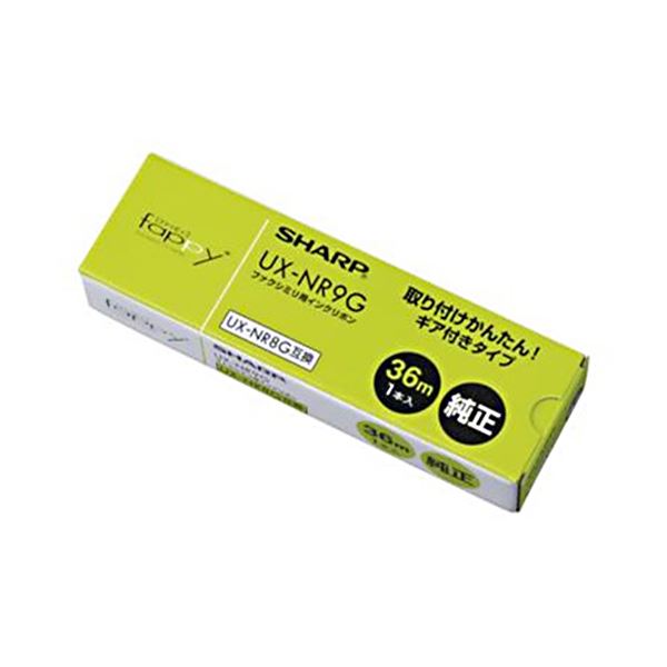 (まとめ) シャープ ファクシミリ用インクリボンA4幅 36m巻 UX-NR9G 1本 【×5セット】[21]