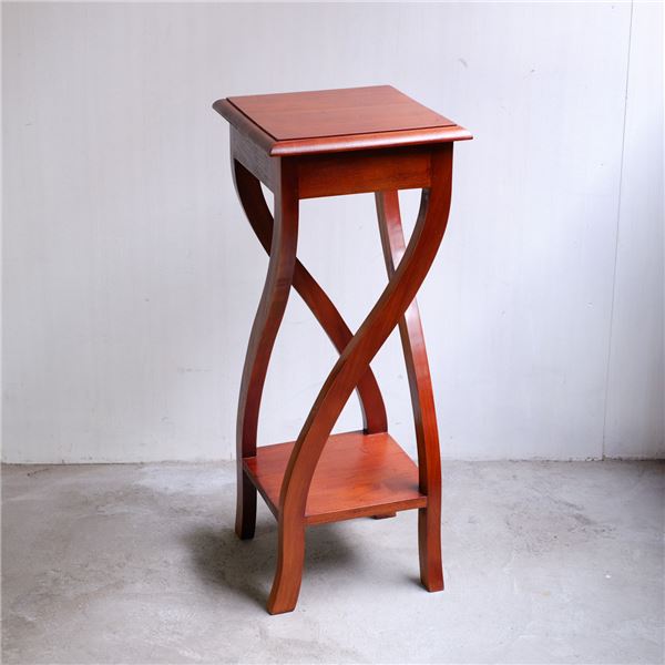 木製 イニュルスタンド/プラントスタンド 【幅30cm×奥行30cm×高さ75cm】 マホガニー材 【完成品】【代引不可】[21]