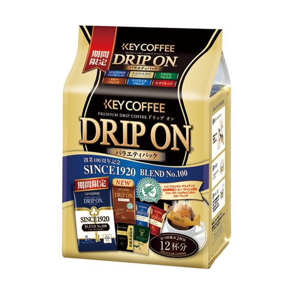キーコーヒー ドリップオンバラエティパック 8g 1セット（72袋：12袋×6パック）【代引不可】[21]