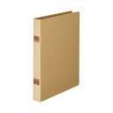 (まとめ)TANOSEE 樹脂製ワンタッチOリングファイル(紙表紙) A4タテ 2穴 200枚収容 リング内径23mm 背幅36mm クラフト 1冊 【×30セ...