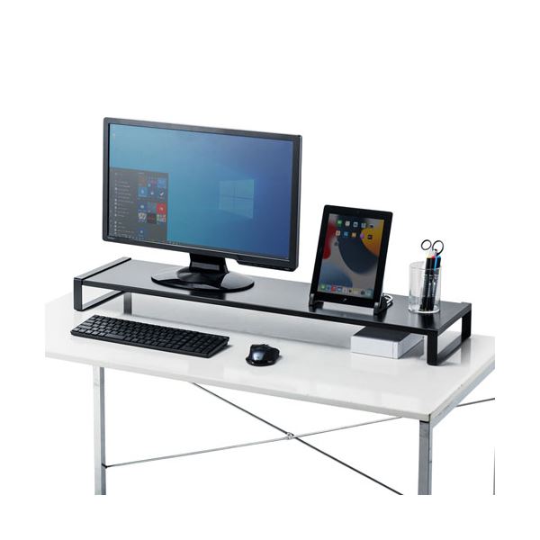 サンワサプライ スチール製机上ラック(W1000) ブラック MR-LC209BKN[21] [3]