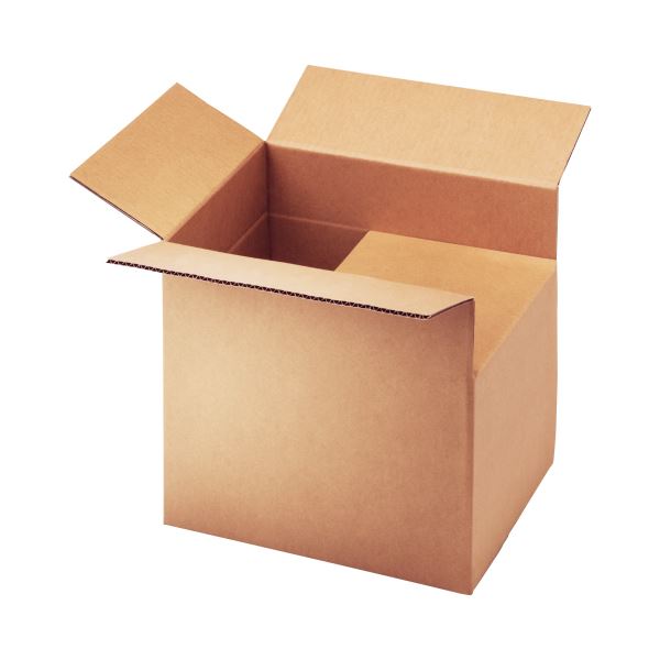 （まとめ）TANOSEE 無地ダンボール箱 B4（S）サイズ 高さ調整タイプ 1パック（10枚） 【×3セット】[21]