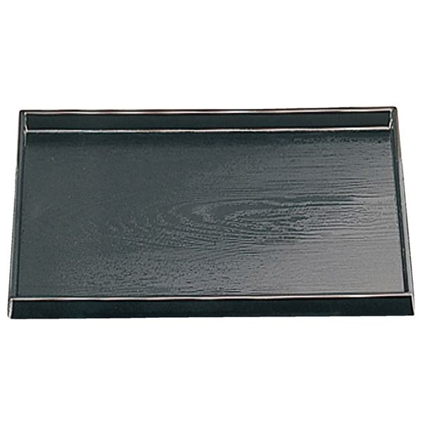 尺4 ダイヤ木目盆/トレー 【黒SL】 425×305×22mm 日本製 〔和食 レストラン 居酒屋 店舗 お店〕【代引不可】[21]