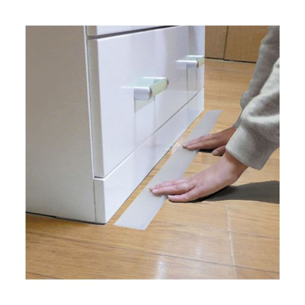 （まとめ）清水 家具ストップマン 600mm 透明SO-KS600C 1パック（2枚）【×5セット...