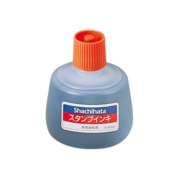 (まとめ) シヤチハタ スタンプインキゾルスタンプ台専用 大瓶 朱色 S-3 1個 【×5セット】[21]