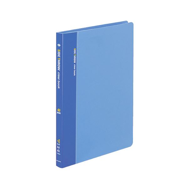 コクヨ クリヤーブック（固定式・サイドスロー）A5タテ 40ポケット 背幅18mm 青 ラ-822B 1セット（10冊）[21]