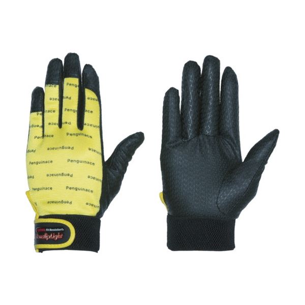 (まとめ) ペンギンエースジャパン ノンスリップライト Pパターンマジック LL イエロー PA-9214 1双 【×3セット】[21]