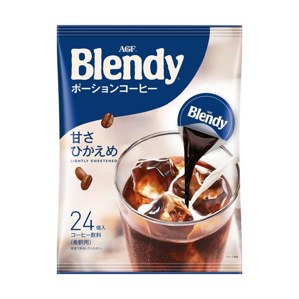 （まとめ）味の素AGF ブレンディポーションコーヒー 甘さひかえめ 18g 1袋（24個）【×10セット】【代引不可】[21]