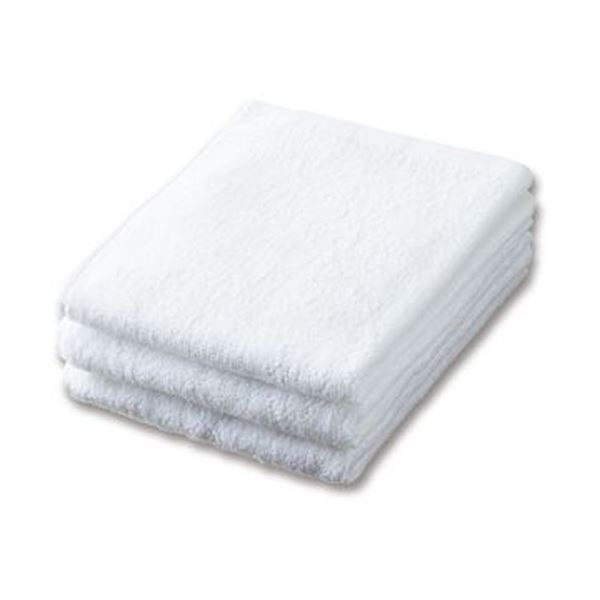 （まとめ）業務用スレンカラーフェイスタオルホワイト 1パック（3枚）【×20セット】[21]