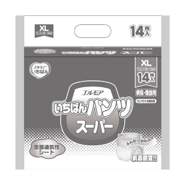 （まとめ）カミ商事 エルモア いちばん パンツスーパー XL 1パック（14枚）【×5セット】 [21] 2