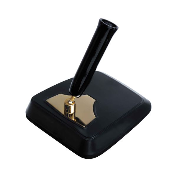 (まとめ) プラチナ デスクペンスタンド 1本立 黒 DPD-1200G 1個 【×10セット】[21]