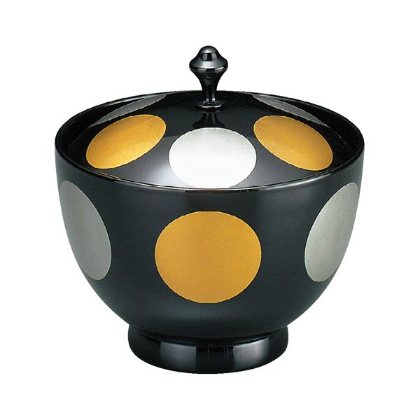 御所車椀/お椀 【黒日月 TA】 直径102×高さ106(73)mm 日本製 食洗機対応 〔和食 レストラン 店舗 お店〕【代引不可】[21]