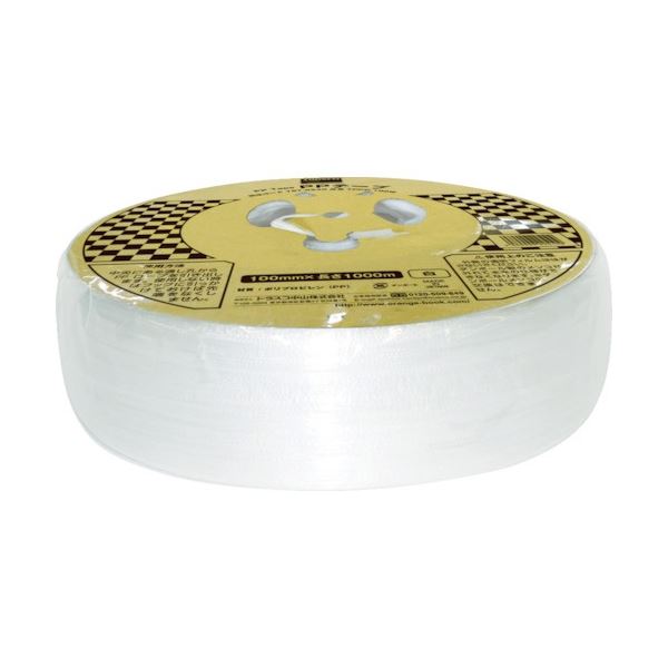(まとめ) TRUSCO PPテープ 幅100mm×長さ1000m 白 メンコ付 TPPD-100W 1巻 【×5セット】[21]