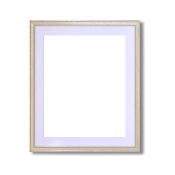 〔 軽量水彩額 〕 柄入り 水彩額 マット付 F10 シルバー 金水彩額 銀水彩額 UV 紫外線 カットアクリル ..