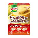 （まとめ）味の素 クノールたんぱく質がしっかり摂れるスープ コーンクリーム 29.2g/袋 1パック（2袋）【×50セット】 [21]