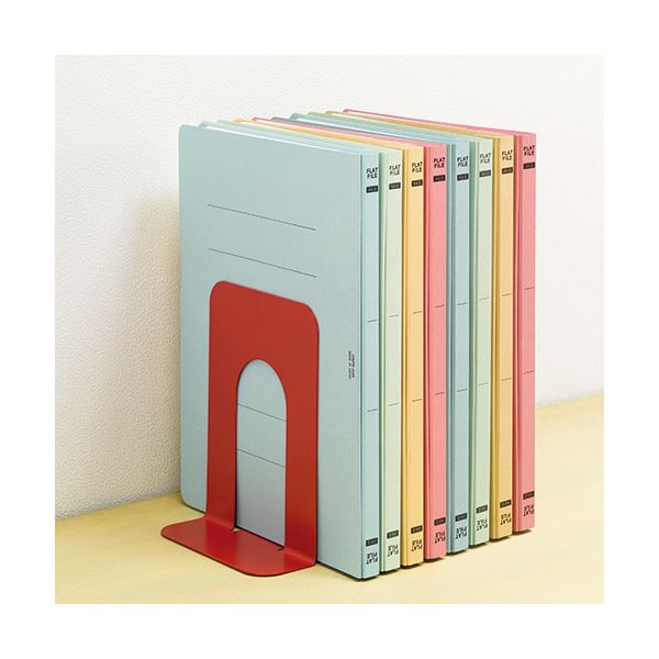 (まとめ) TANOSEE ブックエンド T型 大 マスカットグリーン 1組(2枚) 【×30セット】[21] [2]