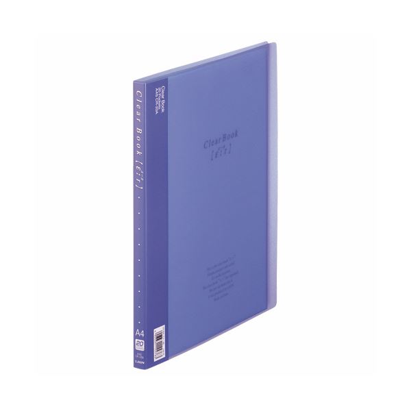 (まとめ) ライオン事務器 クリアーブック(エール)A4タテ 20ポケット 背幅14mm ブルー CR-20A 1冊 【×30セット】[21]