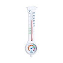 （まとめ） 佐藤計量器 温湿度計 ミルノEXホワイト 1031-00【×10セット】[21]