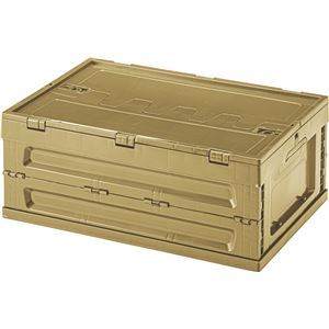 収納ボックス 収納ケース 幅59cm S ベージュ 5個セット 折りたたみ 工具箱 フォールディング コンテナ アウトドア キャンプ[21]