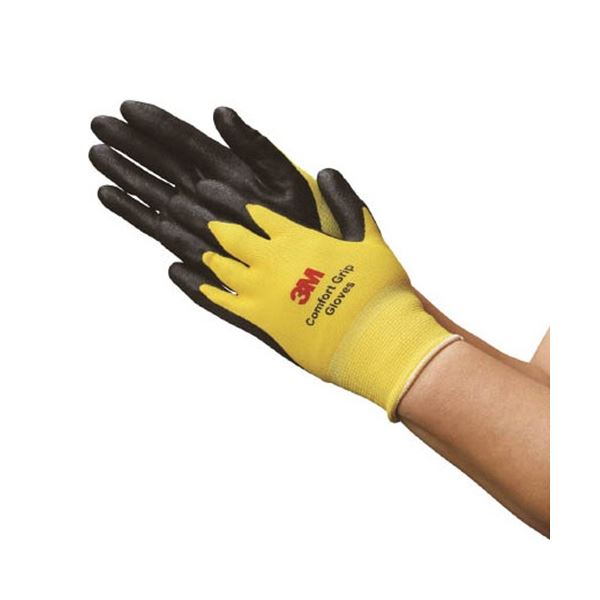 (まとめ) 3M 一般作業用 コンフォートグリップグローブ イエロー Mサイズ GLOVE YEL M 1双 【×20セット】[21]