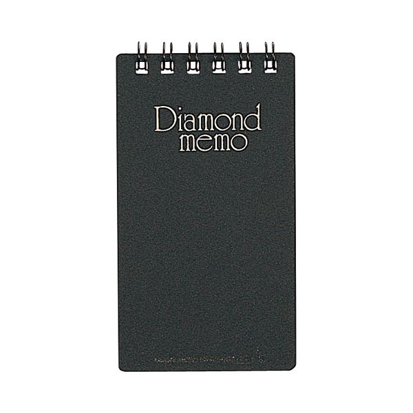 (まとめ) ミドリ ダイヤメモ＜S＞ 黒 19001-011 1セット(10冊) 【×30セット】[21]