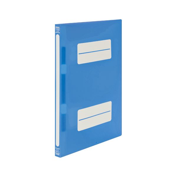 （まとめ） ナカバヤシ PP製フラットファイル A4S 半透明 ブルーC【×50セット】[21]