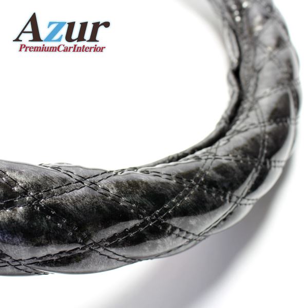 Azur ハンドルカバー クロスロード ステアリングカバー 木目ブラック M（外径約38-39cm） XS57A24A-M[21]