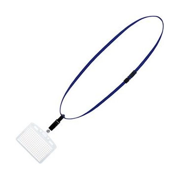 （まとめ）コクヨ 吊り下げ名札セット（2WAYタイプ・ソフトケース・チャック式）（アイドプラス）名刺・IDカード用 青 ナフ-SD180-10B 1パック（10個）【×3セット】[21]