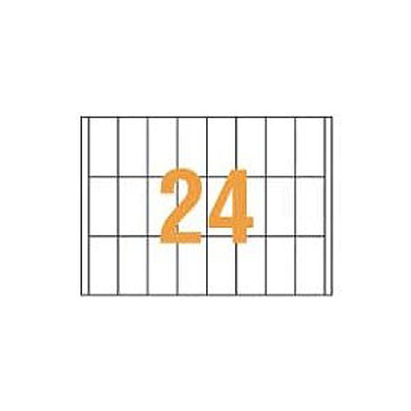 ライオン事務器 PPCタックラベルA4判 35×70mm（24片入）PPC-24A 1箱（100シート）[21]