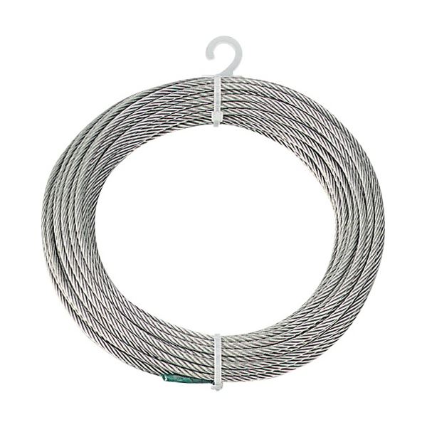 TRUSCO ステンレスワイヤーロープ Φ4mm×10m CWS-4S10 1巻[21]