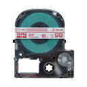 (まとめ) キングジム テプラ PRO テープカートリッジ 18mm 透明／赤文字 ST18R 1個 【×10セット】[21]