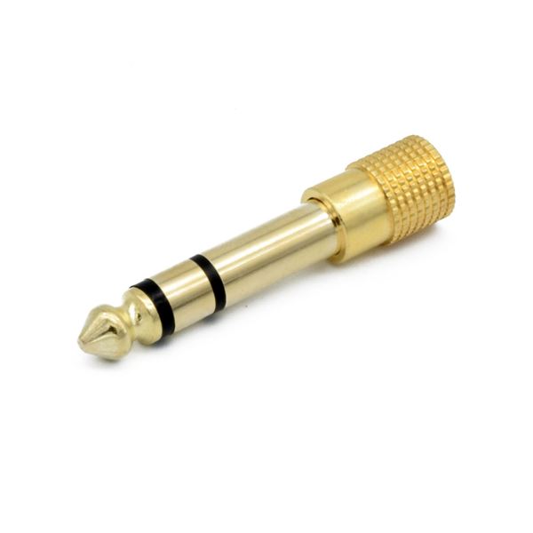 （まとめ）日本トラストテクノロジー ステレオミニ-ステレオ変換プラグ JSC-025GD【×5セット】[21]