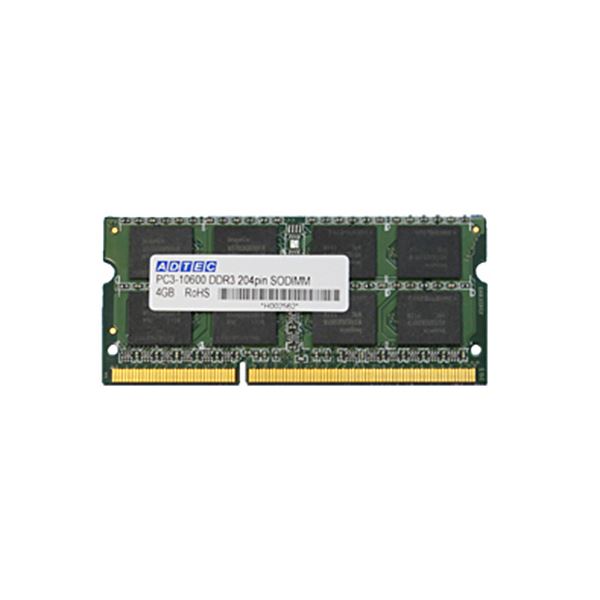 (まとめ）アドテック DDR3 1333MHzPC3-10600 204Pin SO-DIMM 4GB ADS10600N-4G 1枚【×3セット】 [21]