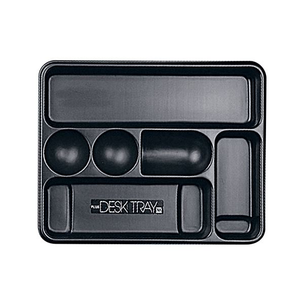 (まとめ) プラス デスクトレー M ブラック63-812 1個 【×30セット】[21]