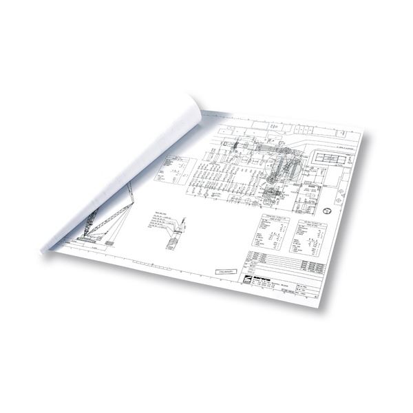 TANOSEEPPC・LEDプロッタ用普通紙 A0ロール 841mm×200m 3インチ紙管 素巻き 1本[21] 2