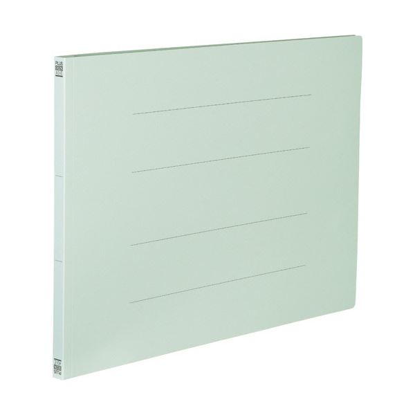 (まとめ) プラス フラットファイル 樹脂とじ具A3ヨコ 150枚収容 背幅18mm ブルー No.002N 1セット(10冊) 【×10セット】[21]