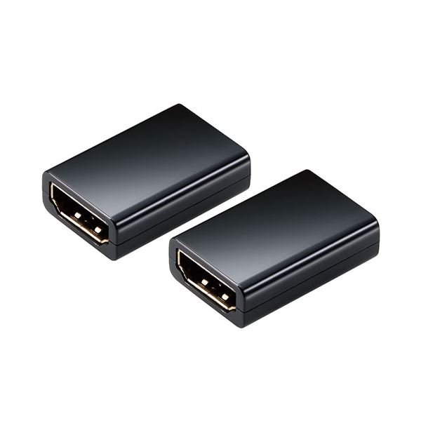 エレコム HDMI延長アダプター(タイプA-タイプA)スリム 2個入りタイプ ブラック AD-HDAASS02BK[21]