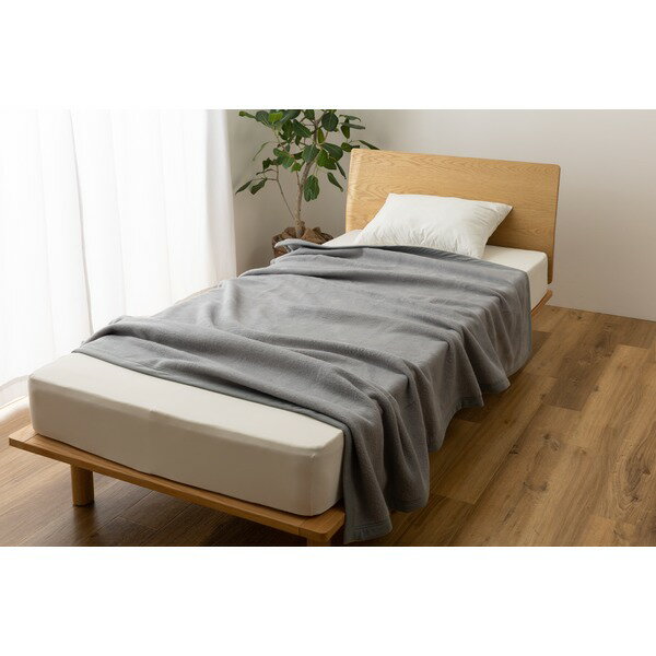 毛布 寝具 シングル 約140×200cm グレー シルク100％ 日本製 吸湿性抜群 NIKKE×Niceday ベッドルーム 寝室【代引不可】[21]