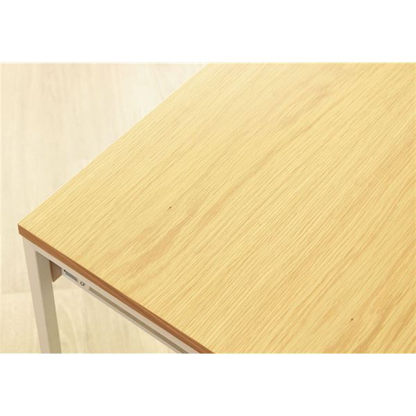収納ラック付きパソコンデスク/ワークデスク 【オークナチュラル】 幅120.5cm 引出し付き 【組立品】【代引不可】[21] [2]