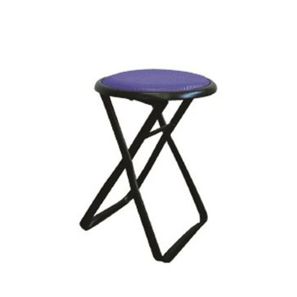 折りたたみ椅子 幅32cm ブルー×ブラック 日本製 スチールパイプ 軽量 1脚販売 リビング 在宅ワーク インテリア家具【代引不可】[21]
