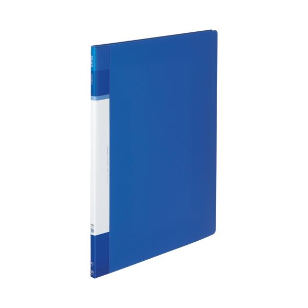 (まとめ) コクヨ クリヤーブック(Glassele) 固定式・背ポケット A3タテ 20ポケット ブルー ラ-GLB23B 1..