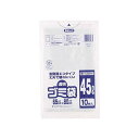 (まとめ) ワタナベ工業 透明ゴミ袋(再生原料タイプ) 45L U-45 1パック(10枚) 【×20セット】[21]